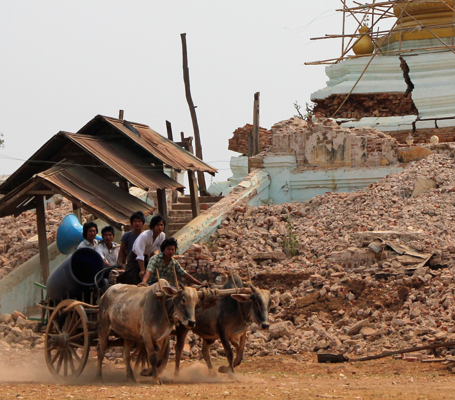  “We live in Male town which was badly damaged because it is built on a steep slope dipping into the Ayeyarwaddy River.”