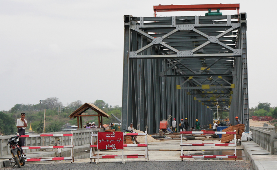 “We are building a new bridge over the Ayeyarwaddy river, which flows parallel to the fault. Eleven of our colleagues died in November when an earlier attempt collapsed during the earthquake.”